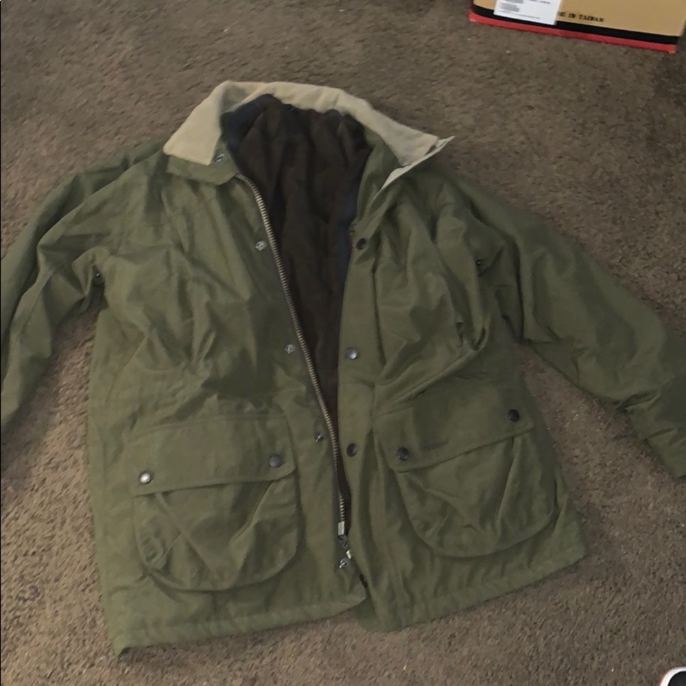 Large Barbour Winter Jacket With Removable Liner
